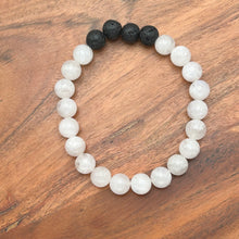 Load image into Gallery viewer, 8mm Moonstone Diffuser Bracelet  CALMING - NEW BEGINNINGS