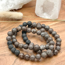 Load image into Gallery viewer, 8mm Brown Snowflake Obsidian Diffuser Bracelet  BALANCE - FOCUS - PURITY