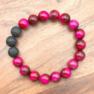 10mm Tigers Eye Diffuser Bracelet  PROTECTION - COURAGE - BALANCE