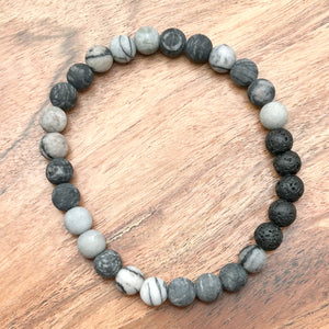 6mm Net Jasper Diffuser Bracelet  CALMING - COMMUNICATION - BALANCE