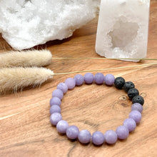 Load image into Gallery viewer, 8mm Angelite Diffuser Bracelet  INTUITION - COMMUNICATION - GROWTH