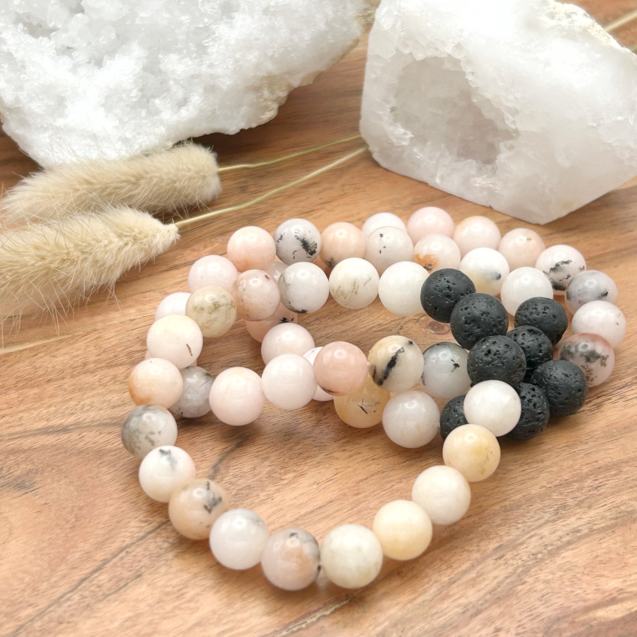 10mm Pink Opal Diffuser Bracelet RENEWAL - ACCEPTANCE - LOVE