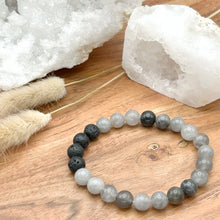 Load image into Gallery viewer, 8mm Smokey Quartz Diffuser Bracelet  NEGATIVITY - GROUNDING - TRANSFORMATION