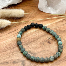 Load image into Gallery viewer, 6mm African Turquoise Diffuser Bracelet  GROWTH - BALANCE - OPTIMISM