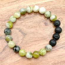 Load image into Gallery viewer, 8MM Jade Diffuser Bracelet  PURIFICATION - INNER POWER - INTUITION