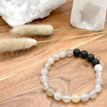 Load image into Gallery viewer, 8mm Flower Agate Diffuser Bracelet  PERSONAL GROWTH - HARMONY - REBALANCE