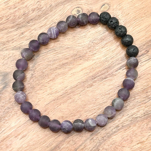 6mm Amethyst Diffuser Bracelet  PROTECTION - PURIFICATION - SPIRITUALITY
