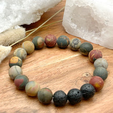 Load image into Gallery viewer, 10mm Picasso Jasper Diffuser Bracelet  CREATIVITY - UPLIFTING - GROUNDING