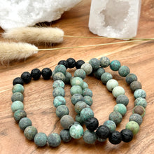 Load image into Gallery viewer, 8mm African Turquoise Diffuser Bracelet  GROWTH - BALANCE - OPTIMISM