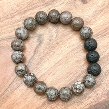 Load image into Gallery viewer, 10mm Tibetan Eye Agate Diffuser Bracelet SPIRITUAL HEALING - GROUNDING - POWER