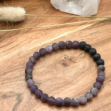 Load image into Gallery viewer, 6mm Amethyst Diffuser Bracelet  PROTECTION - PURIFICATION - SPIRITUALITY