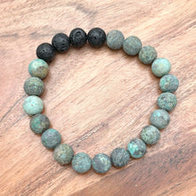 Load image into Gallery viewer, 8mm African Turquoise Diffuser Bracelet  GROWTH - BALANCE - OPTIMISM