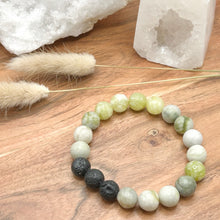Load image into Gallery viewer, 10MM Jade Diffuser Bracelet  PURIFICATION - INNER POWER - INTUITION