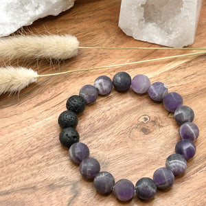 10mm Amethyst Diffuser Bracelet  PROTECTION - PURIFICATION - SPIRITUALITY