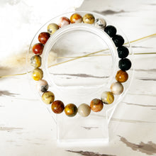 Load image into Gallery viewer, 8mm Crazy Lace Agate Diffuser Bracelet OPTIMISM - STABILITY - HARMONY