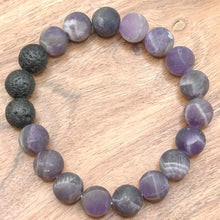 Load image into Gallery viewer, 10mm Amethyst Diffuser Bracelet  PROTECTION - PURIFICATION - SPIRITUALITY
