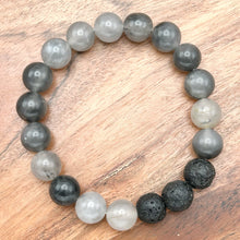 Load image into Gallery viewer, 10mm Brown Snowflake Obsidian Diffuser Bracelet  BALANCE - FOCUS - PURITY