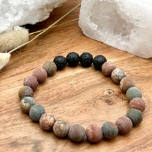 Load image into Gallery viewer, 8mm Picasso Jasper Diffuser Bracelet  CREATIVITY - UPLIFTING - GROUNDING