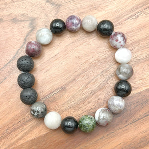 10mm Tourmaline Diffuser Bracelet  PROTECTION - GROUNDING - CALMING