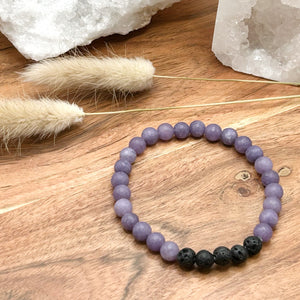 6mm Angelite Diffuser Bracelet  INTUITION - COMMUNICATION - GROWTH