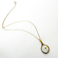 Gold Resin Art Pendant Necklace