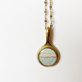 Gold Resin Art Pendant Necklace