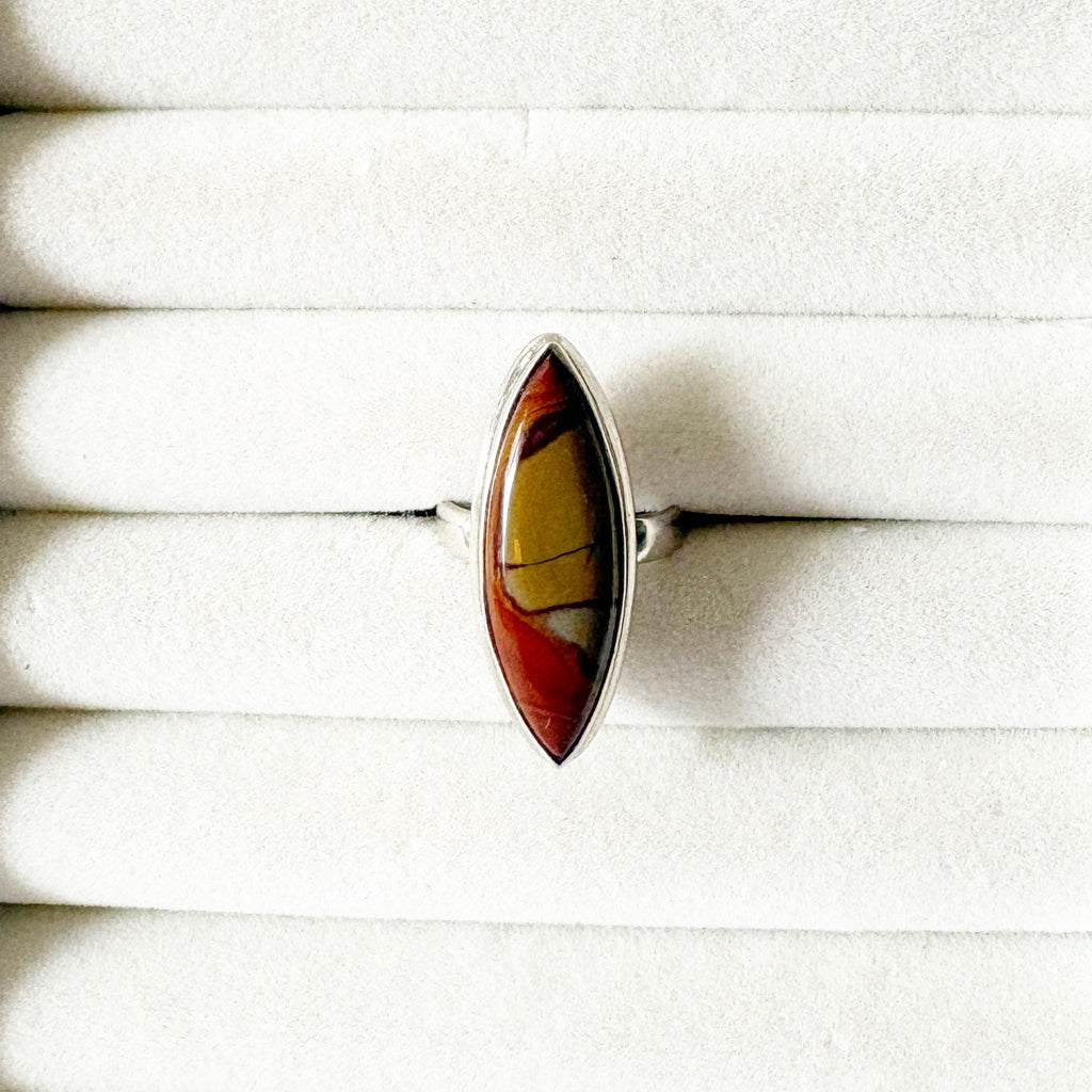 Noreena Jasper Sterling Silver Ring – Grounding & Stability Stone SIZE 6