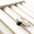 Malachite Sterling Silver Filigree Ring – Protection & Transformation SIZE 6
