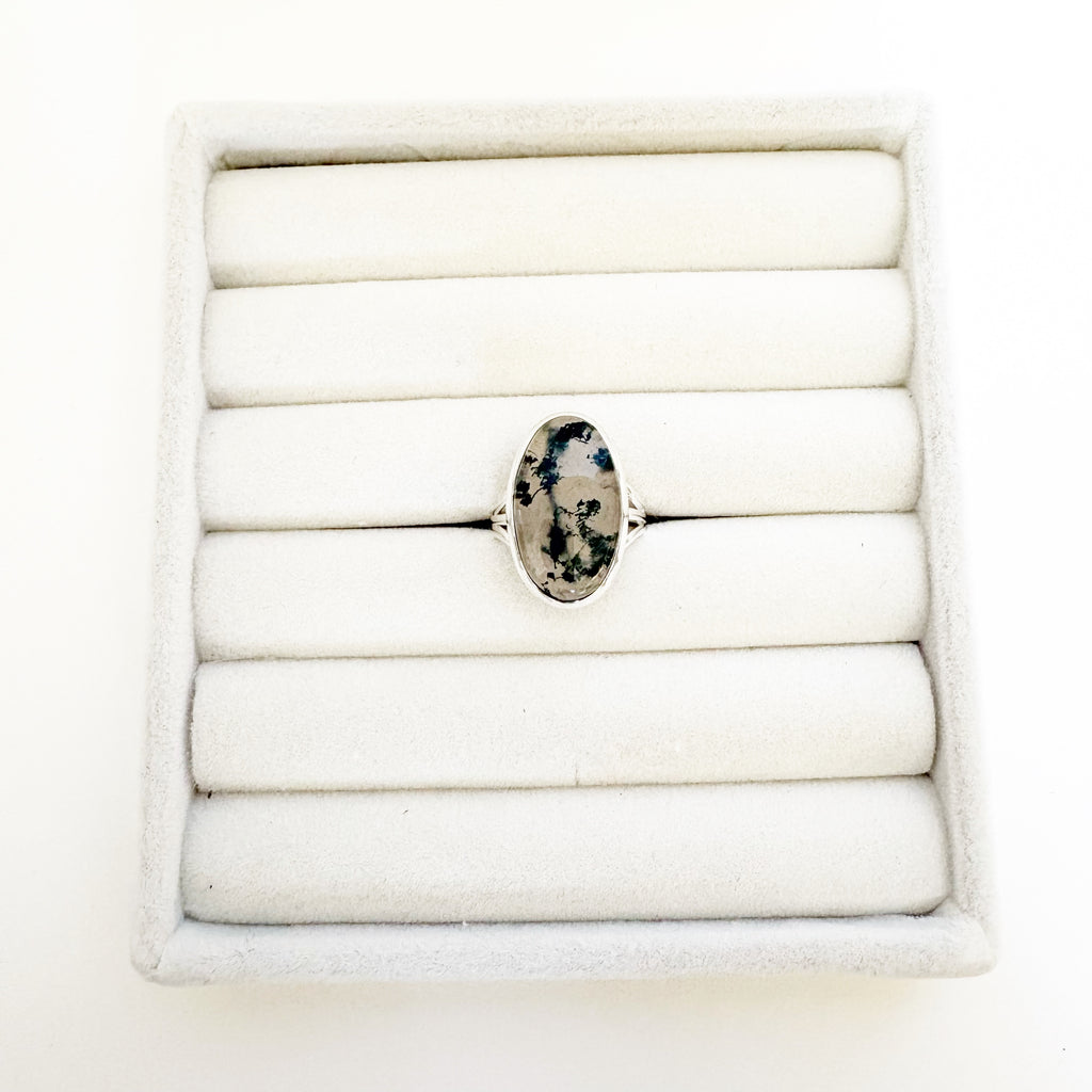 Moss Agate Ring – Growth & Grounding SIZE 7