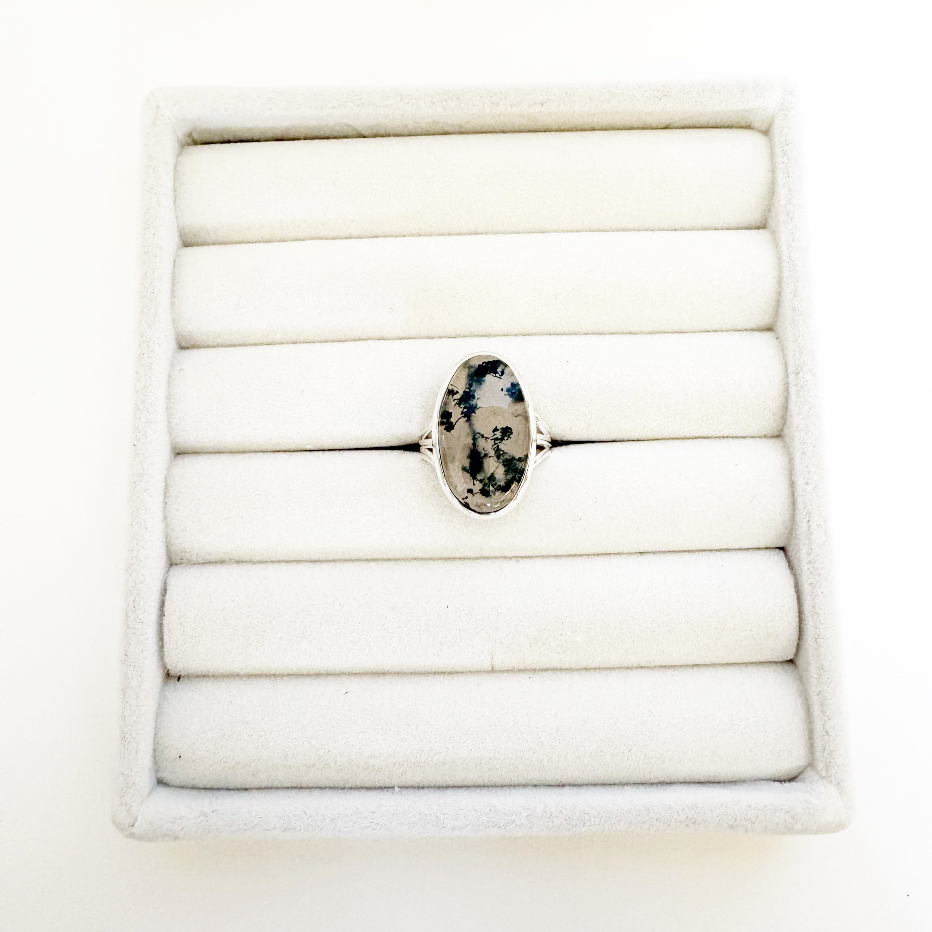 Moss Agate Ring – Growth & Grounding SIZE 7