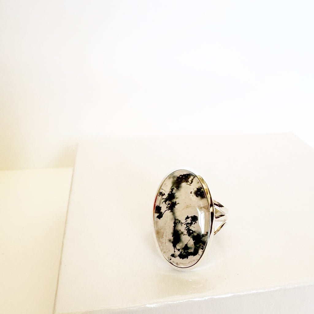 Moss Agate Ring – Growth & Grounding SIZE 7