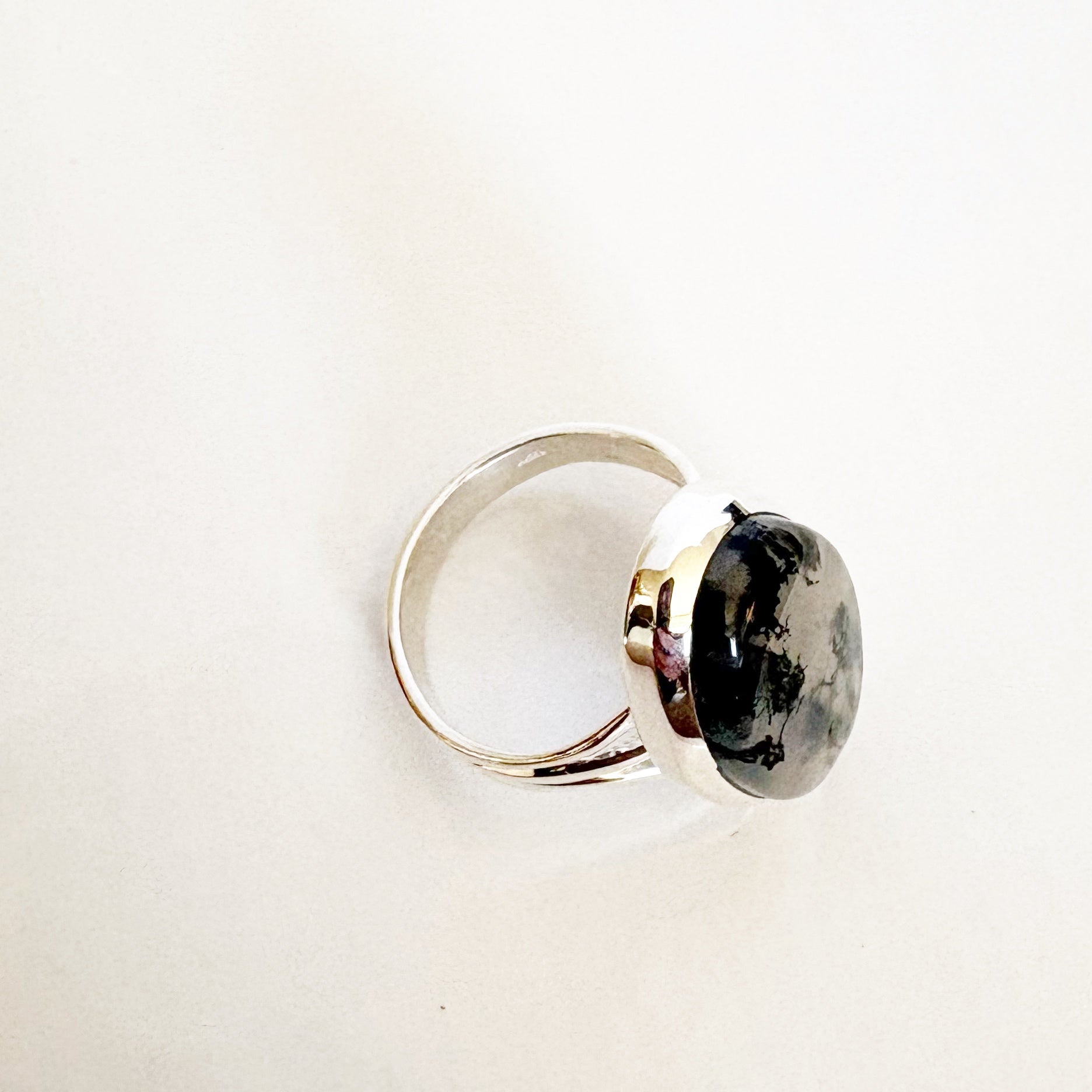 Moss Agate Ring – Growth & Grounding SIZE 7