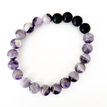 Load image into Gallery viewer, 8mm Amethyst Diffuser Bracelet  PROTECTION - PURIFICATION - SPIRITUALITY