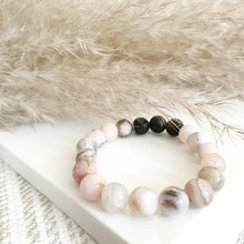 Load image into Gallery viewer, 10mm Pink Opal Diffuser Bracelet  RENEWAL - ACCEPTANCE - LOVE