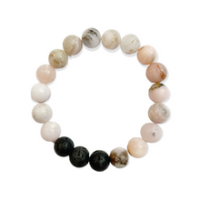 Load image into Gallery viewer, 10mm Pink Opal Diffuser Bracelet  RENEWAL - ACCEPTANCE - LOVE