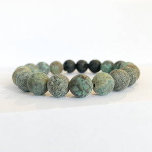 10mm African Turquoise Diffuser Bracelet  GROWTH - BALANCE - OPTIMISM